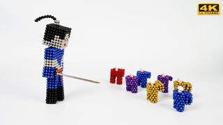 Minecraft Yasuo Vs Among Us With Magnetic Balls Stop Motion | Mr. Cupid Magnetic 4k Ultra HD