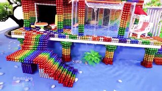 DIY - How To Build Beautiful House With Waterfall For Hamster From Magnetic Balls | Magnet Relaxing