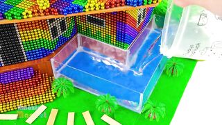 How To Make a Pretty House Has Swimming Pools for Turtle, Fish, Hamster From Magnetic Balls (ASMR)