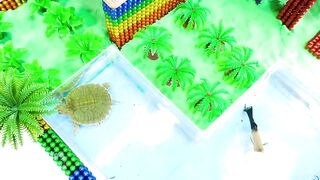 ASMR - DIY How To Build Garden Villa Has Pool For Fish And Turtles With Magnetic Balls (Satisfying)