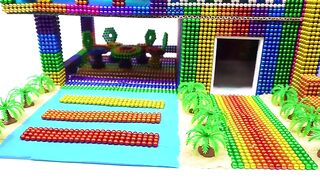 DIY - How To Build Mega Villa House Has Pool for Fish and Turtles with Magnetic Balls (Satisfying)