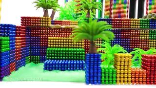 DIY - How To Build Mega Mansion with Pool for Turtles and Fish from Magnetic Balls (Satisfying ASMR)