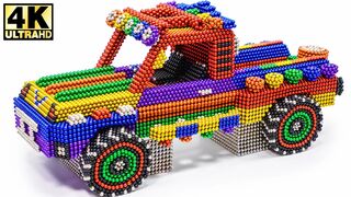 DIY - How To Make Amazing Off Road Pickup Truck from Magnetic Balls (ASMR) | Magnetic Man 4K