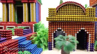 DIY - How To Build Ancient Roman City With Magnetic Balls (Satisfying) | MM 4K ASMR