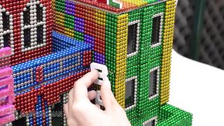 DIY - How To Build Cafe Havana and Cuba Hotel from Magnetic Balls (Stop Motion) | MM 4K ASMR