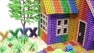 DIY - Build Creative Rural House with Garden and Pond from Magnetic Balls (Satisfying) | MM 4K ASMR