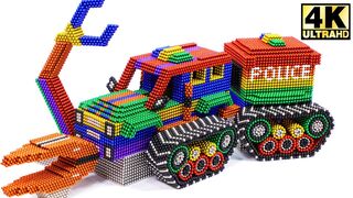 Most Creative - Make Coolest Police Car Monster Truck from Magnetic Balls (Satisfying) | MM 4K ASMR