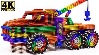 DIY - How To Build All Terrain Tow Truck From Magnetic Balls (Satisfying Video) | MM 4K ASMR