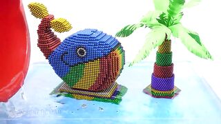 Most Creative - Make Whale Fountain and Coconut Tree from Magnetic Balls (ASMR) | Magnetic Man 4K