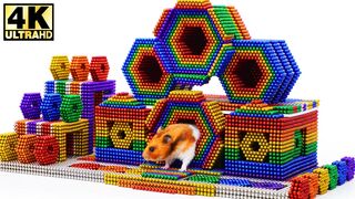 Build Most Beautiful Honeycomb House for Hamster Magnetic Balls (Satisfying) | Magnetic Man 4K