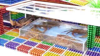 ASMR -DIY How To Build Villa House for Crabs from Magnetic Balls Satisfaction 100% | Magnetic Man 4K