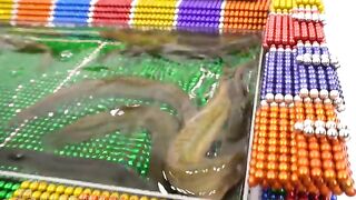 DIY - How To Build Underwater Stadium For Zig Zag Eel From Magnetic Balls (ASMR) | Magnetic Man 4K