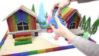 DIY - How To Build Stilt House with Magnetic Balls, Mad Mattr, Slime (ASMR) | Magnetic Man 4K