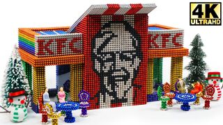Building KFC Restaurant from Magnetic Balls Satisfaction 100% (ASMR) | Magnetic Man 4K