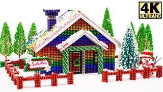 DIY - How To Build Santa Claus House with Magnetic Balls (Magnets ASMR) | Magnetic Man 4K