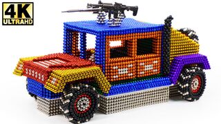 DIY - How To Make Hummer Humvee (Hummer Military) from Magnetic Balls Satisfaction | Magnetic Man 4K