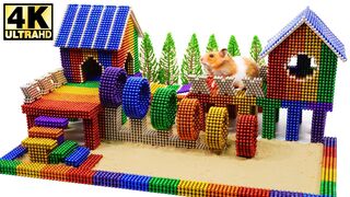 ASMR - DIY How To Build House for Hamster with Magnetic Balls Satisfaction 100% | Magnetic Man 4K