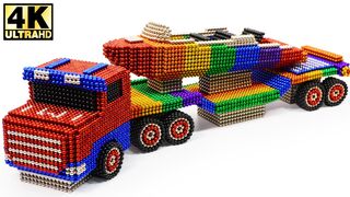 DIY - How To Make Truck Transport Speedboat from Magnetic Balls (Magnets ASMR) | Magnetic Man 4K
