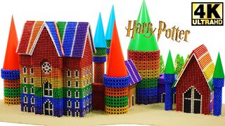 DIY - How To Build Hogwarts in Harry Potter from Magnetic Balls (Magnet ASMR) | Magnetic Man 4K