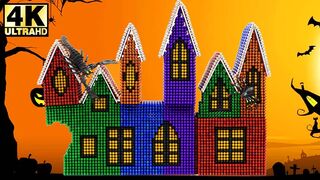 Building Ghost Castle with Magnetic Balls (Happy Halloween) | Magnetic Man 4K