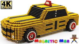 ASMR - DIY How To Make Bumblebee Taxi with Magnetic Balls (Satisfying) | Magnetic Man 4K