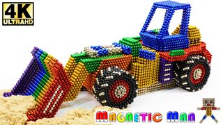 DIY - How To Make Bulldozer from Magnetic Balls (Magnet Satisfaction ASMR) | Magnetic Man 4K