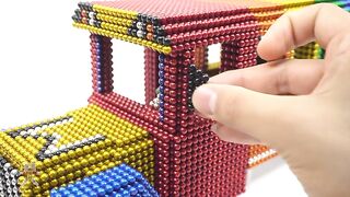 DIY - How To Make School Bus with Magnetic Balls (Magnet ASMR) | Magnetic Man 4K