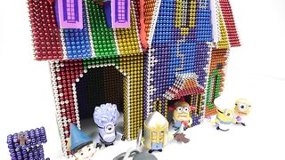 DIY How To Build Minions House (Gru's House in Despicable Me) from Magnetic Balls | Magnetic Man 4K