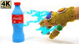 Magnet Infinity Gauntlet Vs. Kinetic Sand Coca Cola - Magnetic Balls Satisfying | Magnetic Man 4K