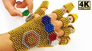 Amazing THANOS Infinity Gauntlet Made Out Of 1,854 Magnetic Balls (DIY ASMR) | Magnetic Man 4K
