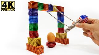 100% Eggcellent MAGNET Satisfaction ASMR - Destroy Eggs with Darts Magnetic Balls | Magnetic Man 4K
