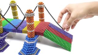 ASMR - How To Make Suspension Bridge Model from Magnetic Balls 100% Satisfied | Magnetic Man 4K