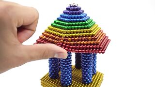 ASMR - How To Build One Pillar Pagoda with Magnetic Balls and Slime | Magnetic Man 4K