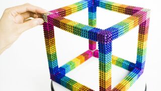 How To Make Hollow Cube with 20 000 Magnetic Balls