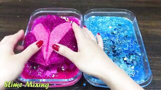 PINK vs BLUE! Mixing Random Things into GLOSSY Slime ! Satisfying Slime Videos #537