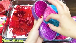 RED vs GALAXY! Mixing Random Things into GLOSSY Slime ! Satisfying Slime Videos #536