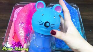 PINK vs BLUE! Mixing Random Things into GLOSSY Slime ! Satisfying Slime Videos #535