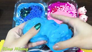 BLUE vs PINK! Mixing Random Things into GLOSSY Slime ! Satisfying Slime Videos #530