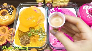 GOLD vs PINK! Mixing Random Things into GLOSSY Slime ! Satisfying Slime Videos #527