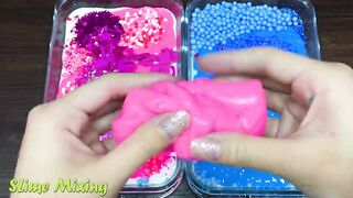PINK vs BLUE! Mixing Random Things into GLOSSY Slime ! Satisfying Slime Videos #526