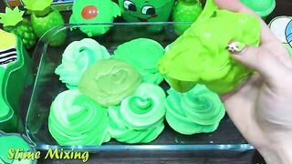GREEN Slime! Mixing Random Things into GLOSSY Slime ! Satisfying Slime Videos #521