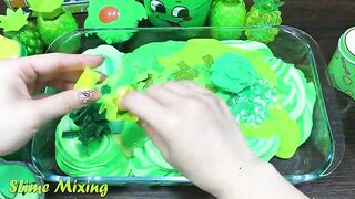 GREEN Slime! Mixing Random Things into GLOSSY Slime ! Satisfying Slime Videos #521