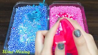 PINK vs BLUE! Mixing Random Things into GLOSSY Slime ! Satisfying Slime Videos #516