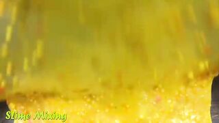RAINBOW vs GOLD! Mixing Random Things into GLOSSY Slime ! Satisfying Slime Videos #512