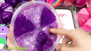 PURPLE vs PINK! Mixing Random Things into GLOSSY Slime ! Satisfying Slime Videos #510