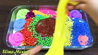 Mixing Random Things into GLOSSY Slime ! Satisfying Slime Videos #495