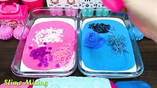 PINK vs BLUE! Mixing Random Things into GLOSSY Slime ! Satisfying Slime Videos #490