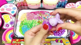 Mixing Random Things into GLOSSY Slime ! Satisfying Slime Videos #488