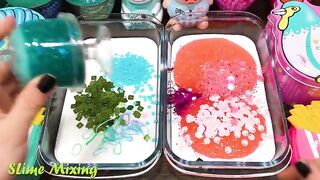MINT vs PINK! Mixing Random Things into GLOSSY Slime ! Satisfying Slime Videos #485