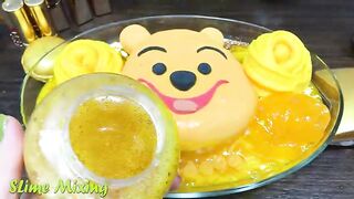 GOLD POOH Slime! Mixing Random Things into GLOSSY Slime ! Satisfying Slime Videos #482